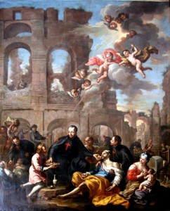 San Camillo fra gli appestati”, custodito nel museo dell’Ordine in piazza della Maddalena a Roma. Attribuito al pittore Sebastiano Conca