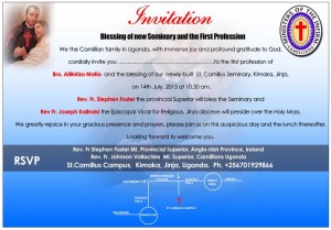 camillians invitation card UGANDA