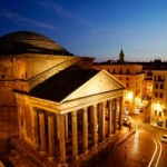 The Pantheon, Rome, taken from the Albergo del Senato next to the Pantheon in Rome.