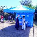 Tenda allestita all'entrata dell' Ospedale di Karungu